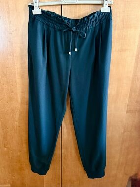 Zara basic women’s black Drawstring Jogger Pants - Casual Elastic Waist